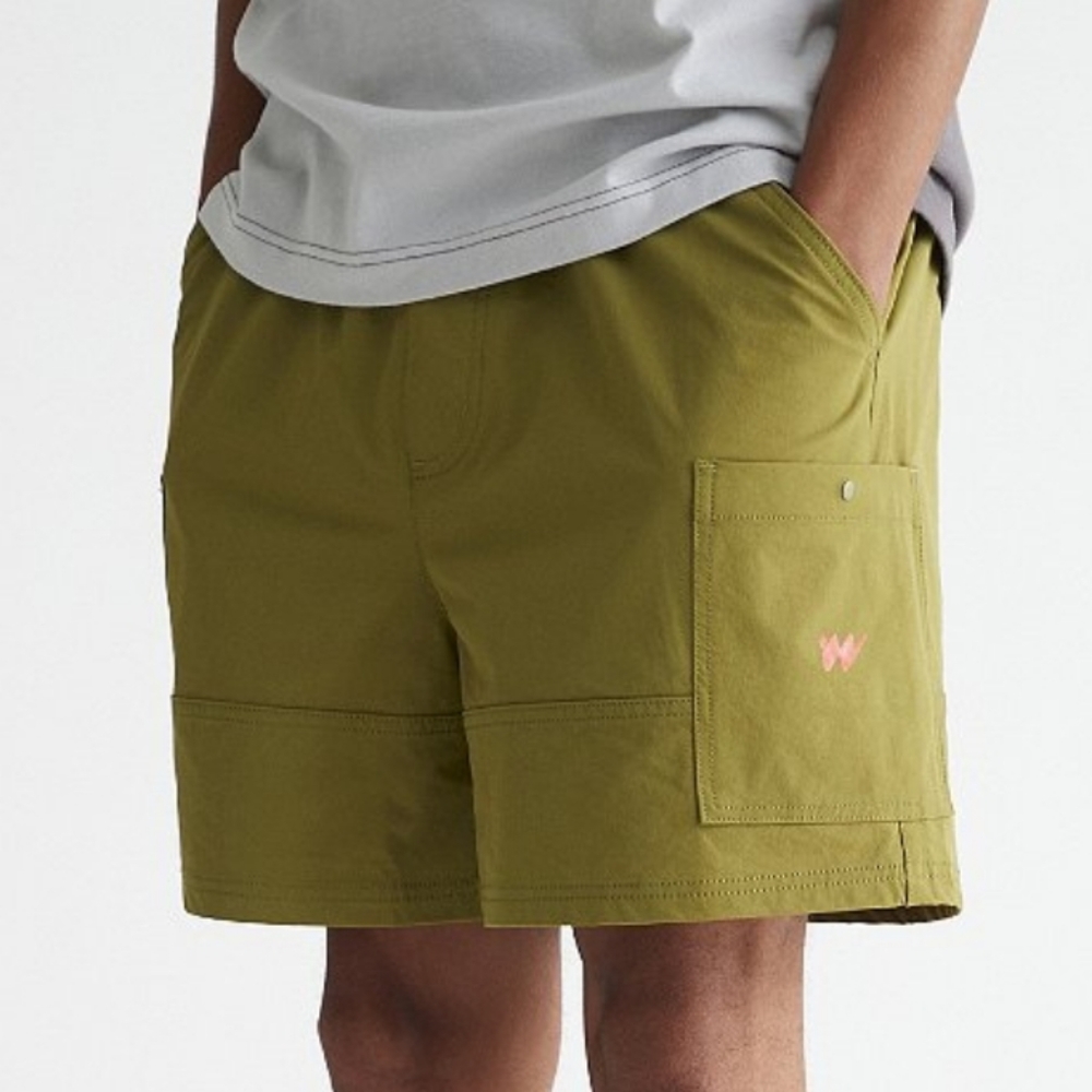 Without walls green olive Portland solid nylon shorts